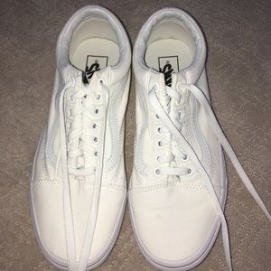 True White Canvas Old Skool Vans